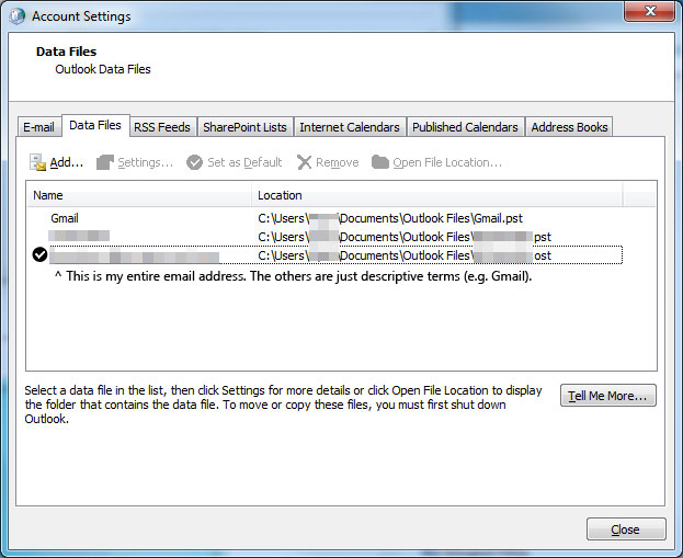 Outlook 2010: How to change Exchange data file (ost) display name-outlook.jpg