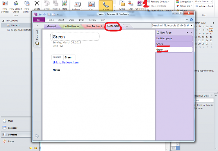How do I maintain meeting notes in Onenote from outlook calendar-smith_green.png