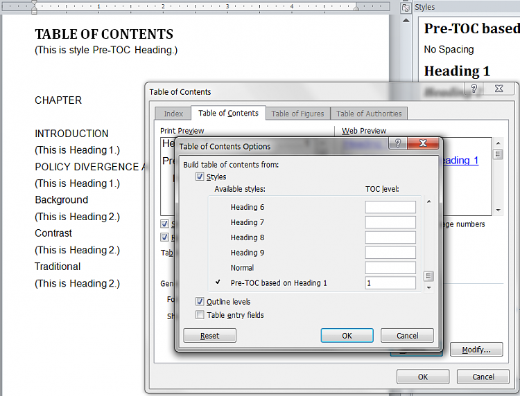 Adding a Plain Text to TOC in Word2010-12.png