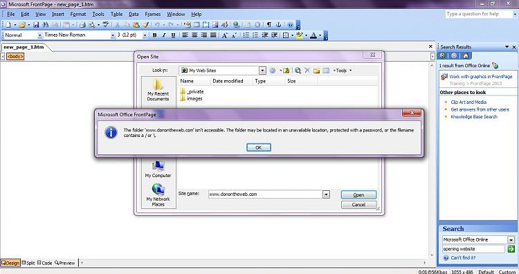 Cannot open website in Frontpage 2003 or SharePoint Designer-image1.jpg
