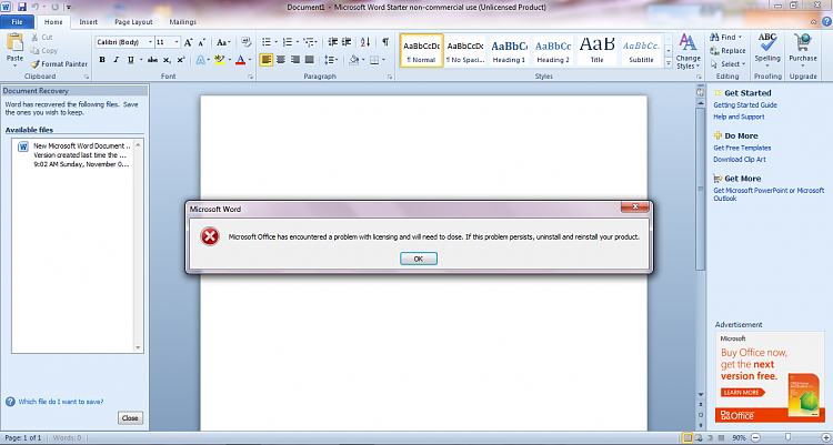 Microsoft office Starter 2010 licensing problem-whole-screen.png
