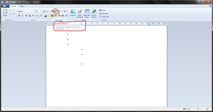 Indenting Bullets in WordPad-untitled.png