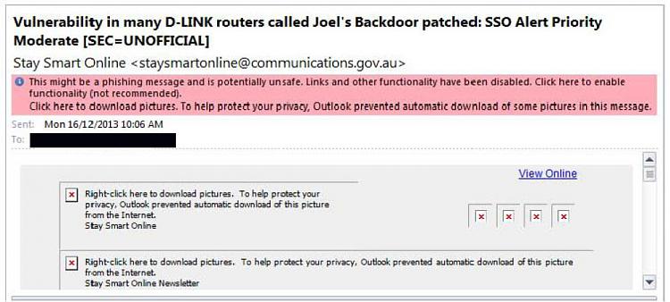 Outlook 2010 - Possible False Positive on Stay Smart Online email?-ssmartemail01.jpg