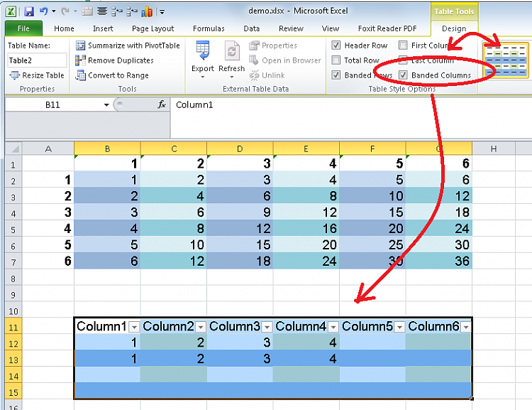 How to format a table as a matrix with color striping?-custom_table_format_solution.png