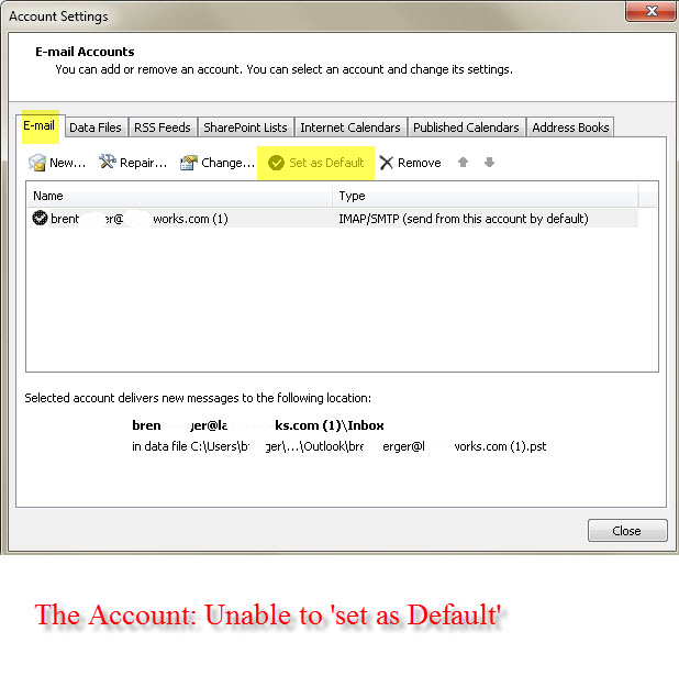 Unable to apply Default to the Real email account-001-email.jpg