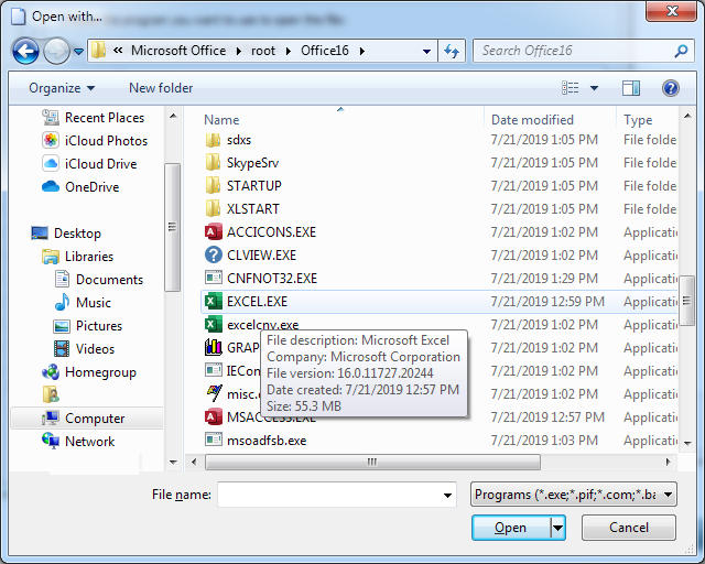 Unable to associate newly-installed Excel with .xls files-excel-exe.jpg