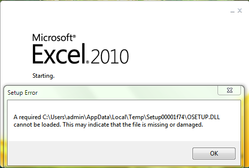 Can't repair Microsoft Word; a required OSETUP.DLL cannot be loaded.-excel.png