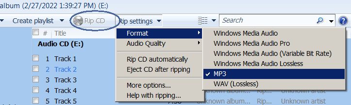 How to copy an audio CD to Windows as MP3-greyed-out.jpg