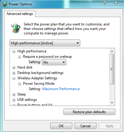 &quot;Network 2&quot; really means no network. &gt;:(-power-plan-network-adaptor-settings.png