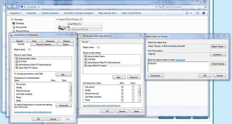 XP accessing Win7: Access is denied-sharing-c-drive-everyone.png