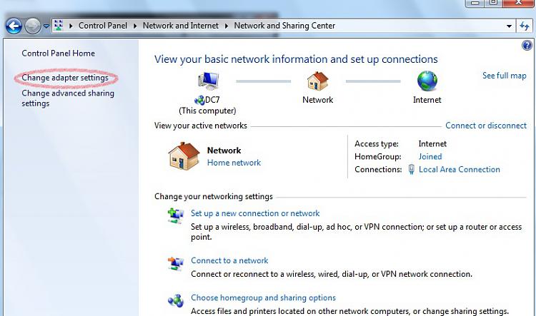Local area connection shortcut windows 7 help forums
