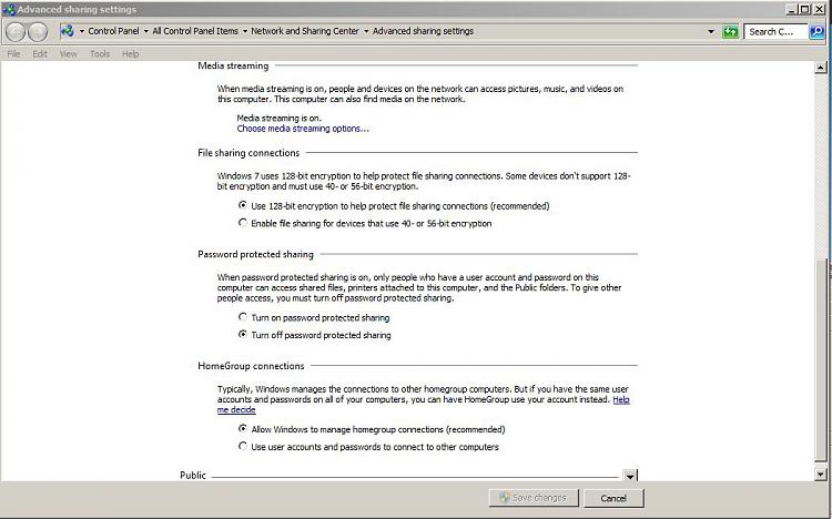 disable passwords windows 7