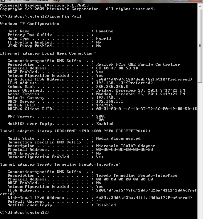 Yellow Triangle on network icon-ipconfig.jpg