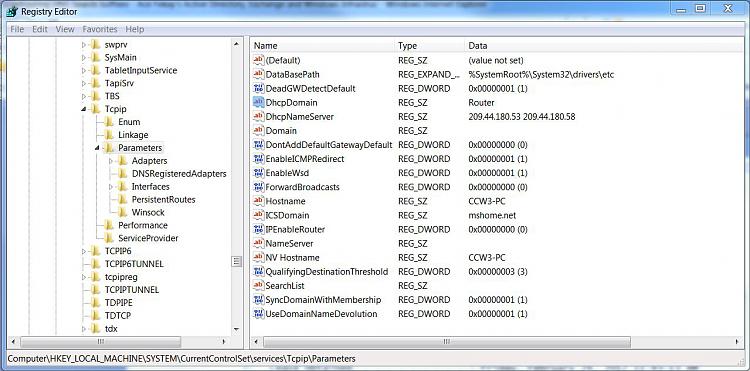 Unidentified Network LAN to router won't connect.-tcpip-parameters.jpg