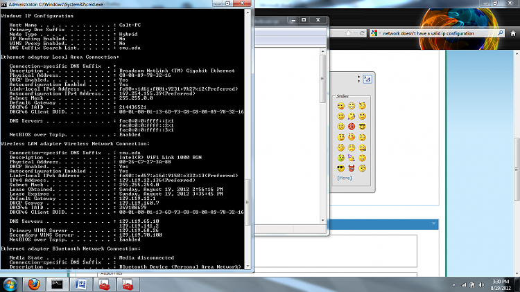 &quot;Local Area Connection&quot; doesn't have a valid IP configuration.-ipconfig_1.png