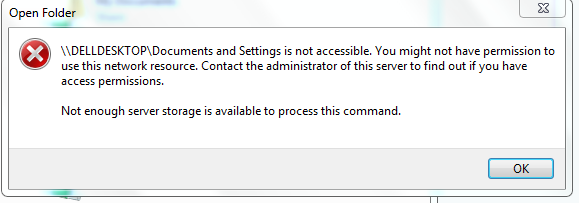 Error trying to open shared files on WinXP from Win7-error.png