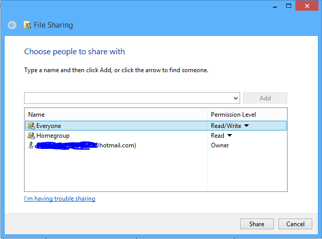 How can I grant my guest account access to certain files in explorer?-share-everyone.png