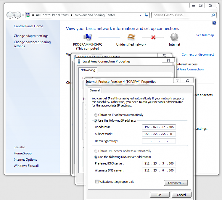 Unidentified Network - Default Gateway address disappears on powerdown-capture.png