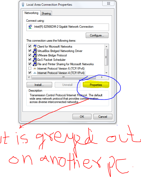 ipv4 address assignment greyed out