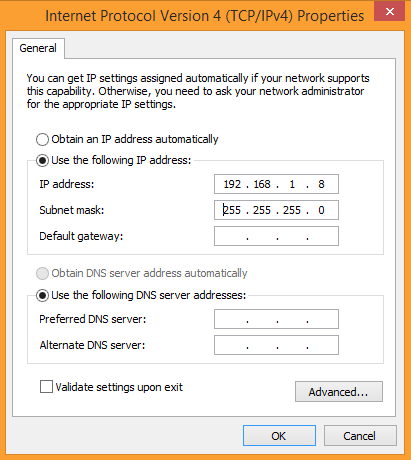 How to make Windows 7 Pro only see local area network, not internet?-lan-no-dns-gateway.png