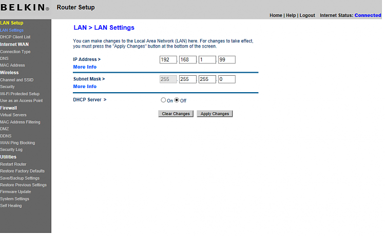 How do I create a Wired Home Network ?-belkinnewlansettings.png