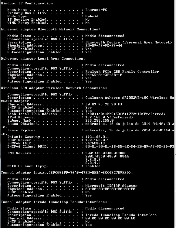 Connection OK, no internet access in windows 7-ipconfig-notworking.png