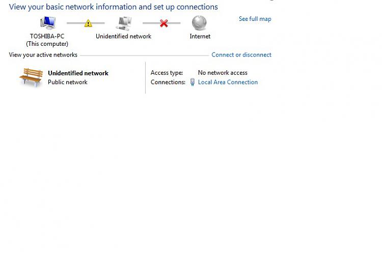 Solve Unidentified Network Windows Vista