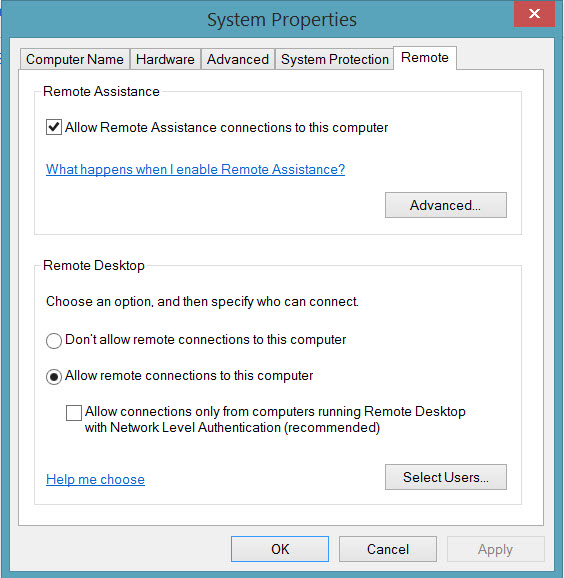 Remote Desktop Connection to Windows 8.1 machine-remote-desktop-setting.jpg