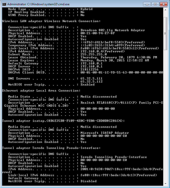 &quot;No Internet Access&quot; periodically, Excellent Wi-Fi signal..-ipconfig.png