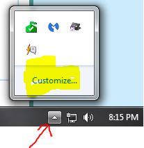 Why has my WiFi logo in Taskbar disappeared??-customize.jpg