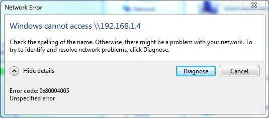 Error Code 0x080004005 Windows Cannot Access \192.168.1.4-error.jpg