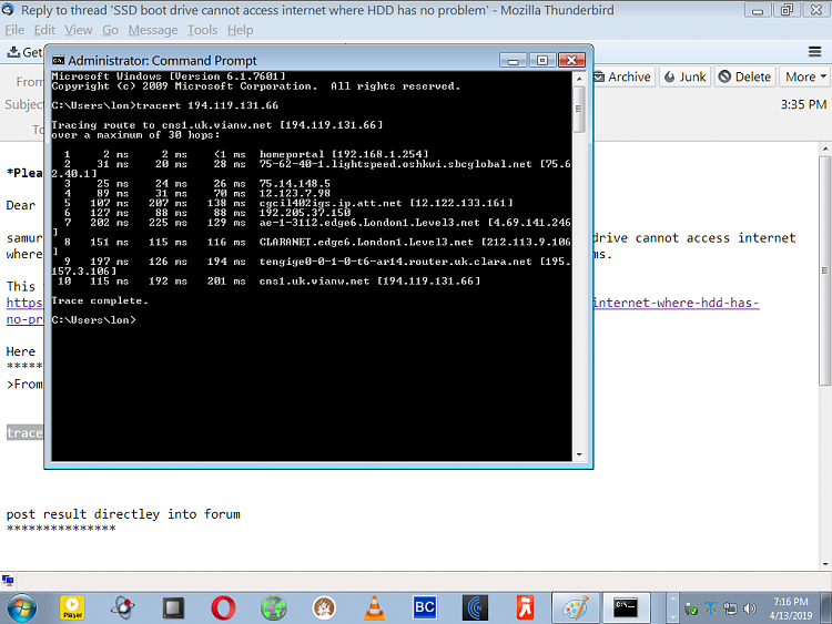 SSD boot drive cannot access internet where HDD has no problem-traceroute.png