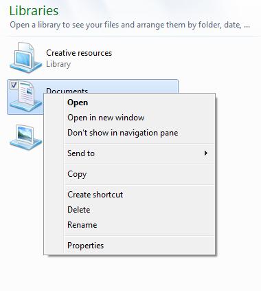 No share option on libraries-screen.png