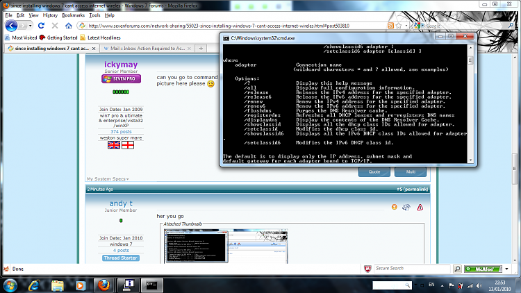 since installing windows 7 cant access internet wireles-cmd.png