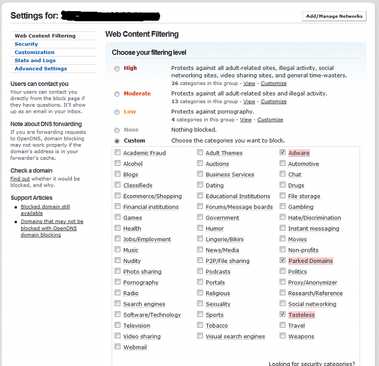 Stop client from changing nstatic IP address-opendns3.png