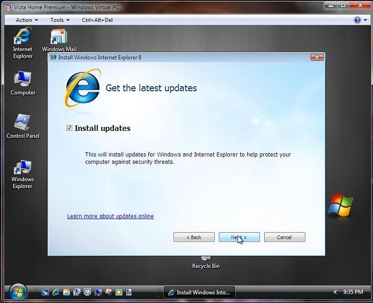 Run Windows in your browser-vista-ie-8-install-vpc3-latest-updates.jpg