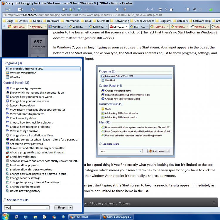 More Than 3 Out of 4 Enthusiasts Reject Windows 8-w7-search-ed-botts-vs-mine.png