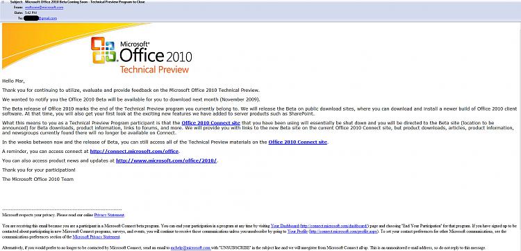 MS Office 2010 Technical Preview program closing-office2010email.jpg