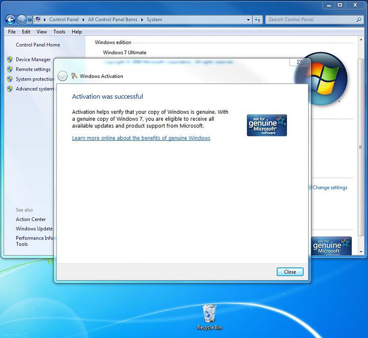 Clean Install Windows 7 with Upgrade Media-activation-success.jpg