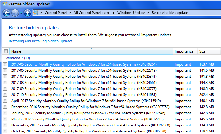 KB2952664 Compatibility Update for Windows 7 - Feb. 8-hidden-updates.png