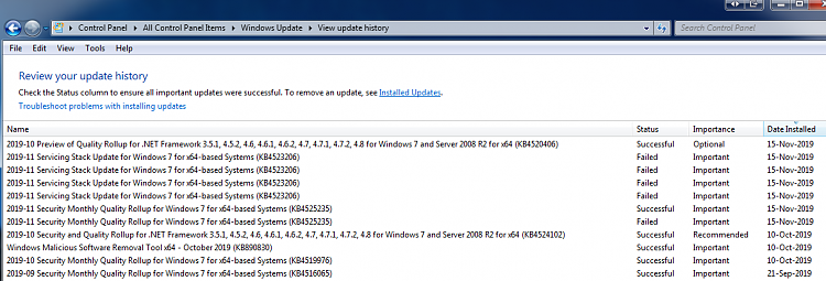 KB4523206 Servicing stack update for Windows 7 - Nov. 12-w7u64_updatehistory.png