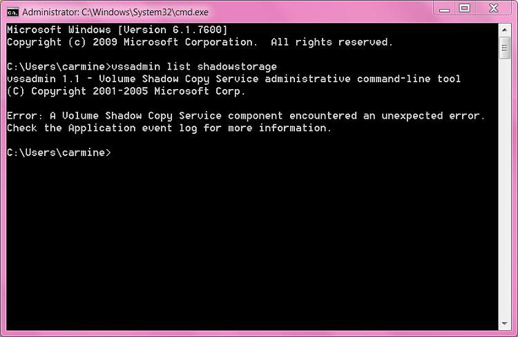 SFC/scannow  &amp;   vssadmin list shadowstorage-capture.jpg