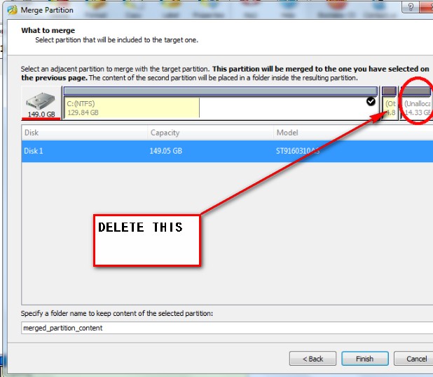 Please help with disk management - can't delete 14GB free space-delete-.jpg