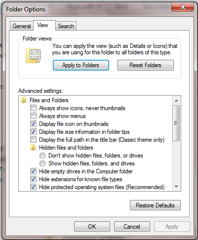 My pc is not showing Hidden Folders even after enabling - &quot;Show Hidden-step-1.png