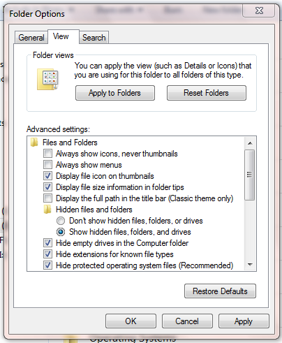 My pc is not showing Hidden Folders even after enabling - &quot;Show Hidden-step-2.png