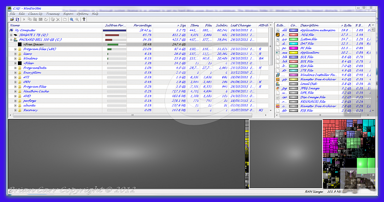 windows folder size