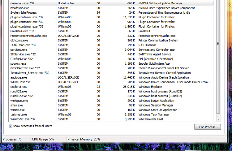 Normal Physical Memory Usage Windows Vista