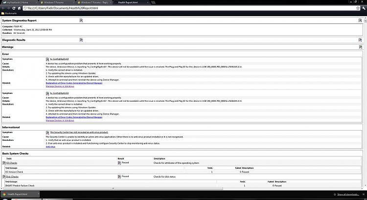 Windows 7 64bit, event viewer numerous critical errors.-health-report.jpg
