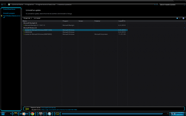 Win7 new Install (System 50% CPU) Problem Details with screen shot's-kb971033-wat-update-installed.png