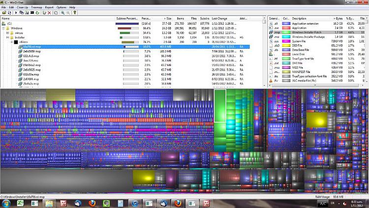 windows folder size